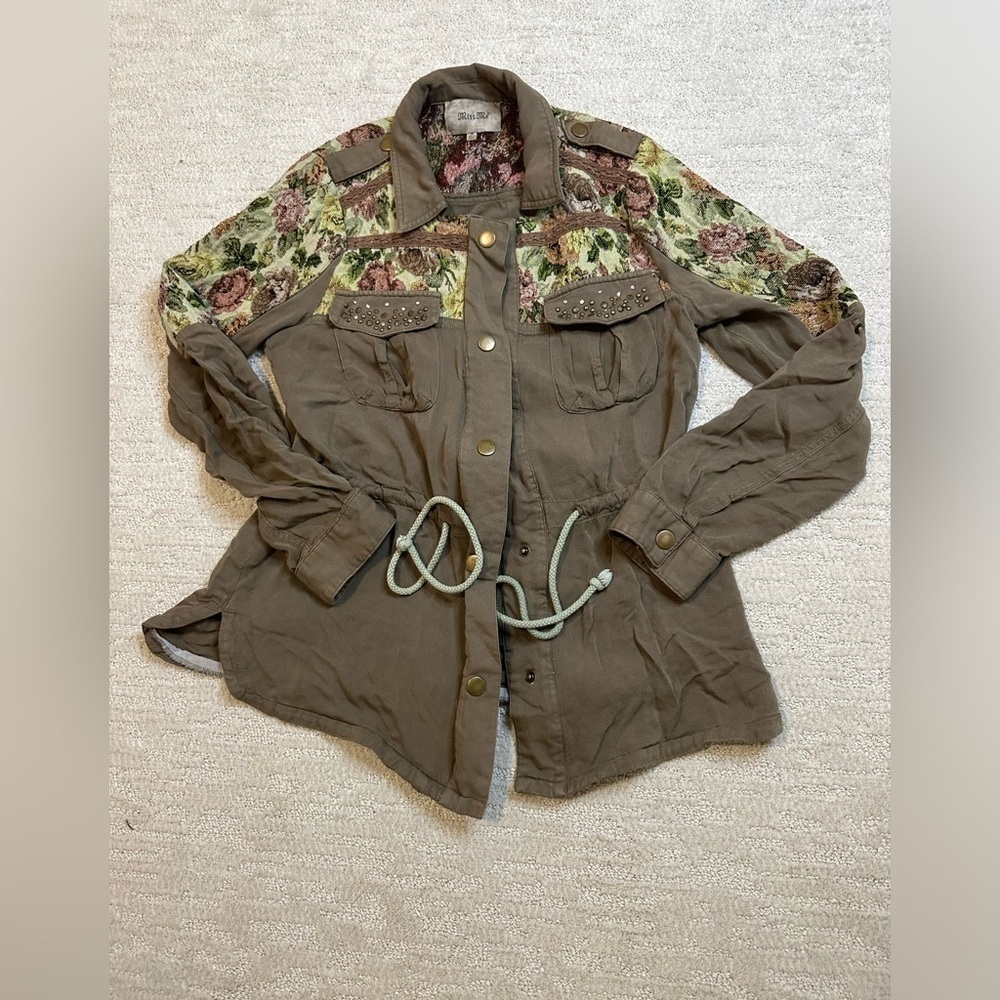 Women’s Miss Me All U Can Be Military Inspired Jacket(M)